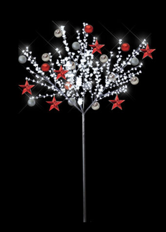 Red & Silver White Blossom Tree