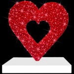 Heart on Stand Display